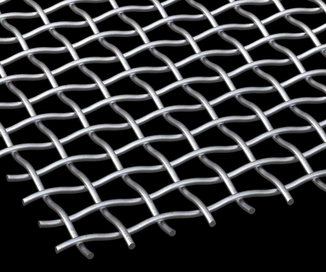 Aluminum Wire Mesh sheet on a black background.