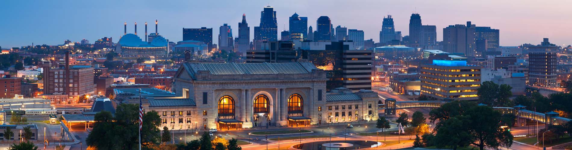 A skyline view of downtown Kansas City.