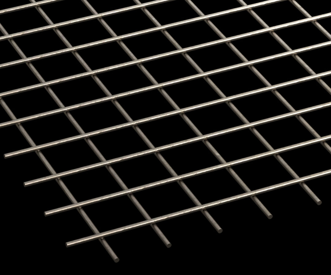 Wire Mesh sheet on a black background.