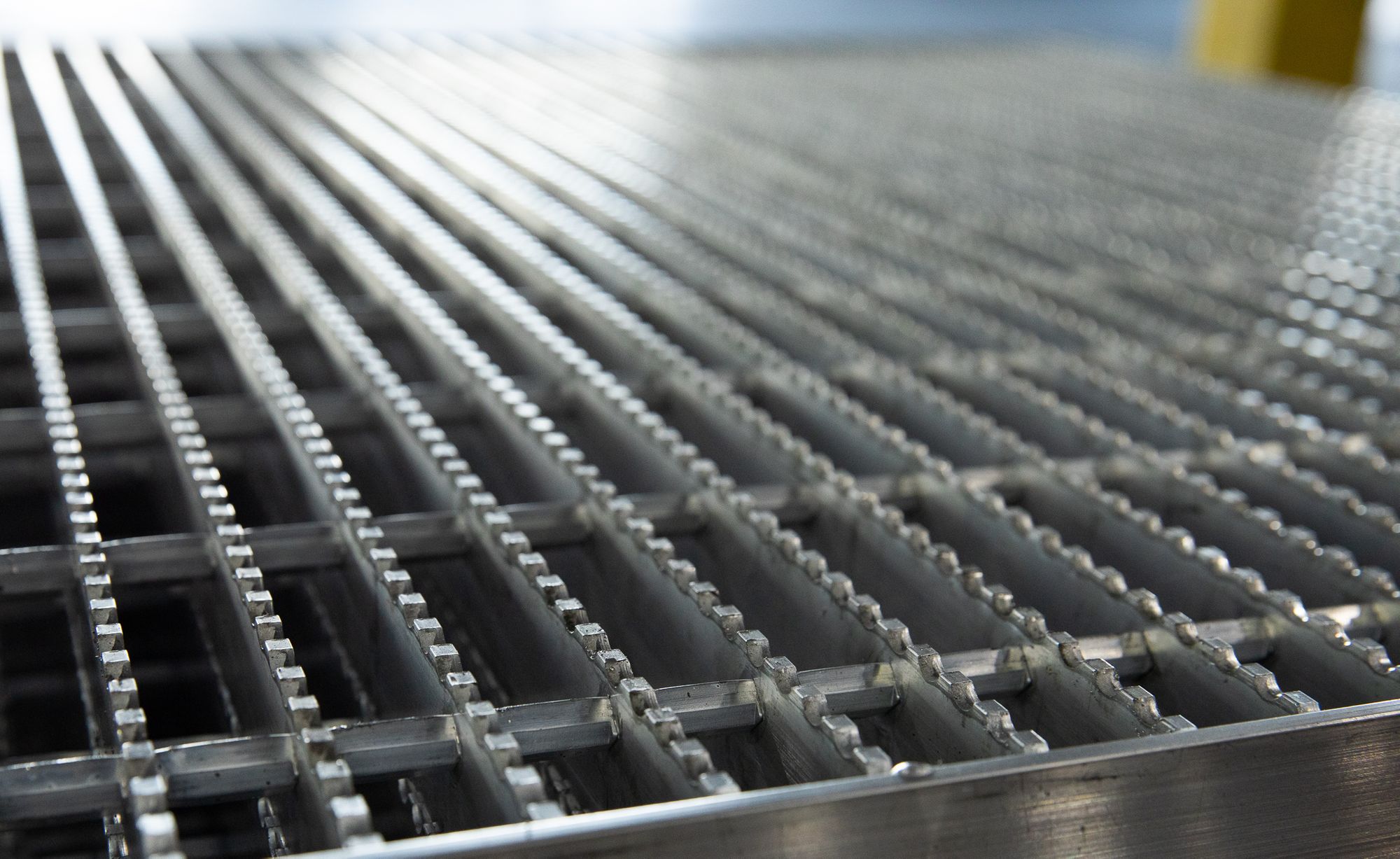 A close-up photo of Aluminum Bar Grating.