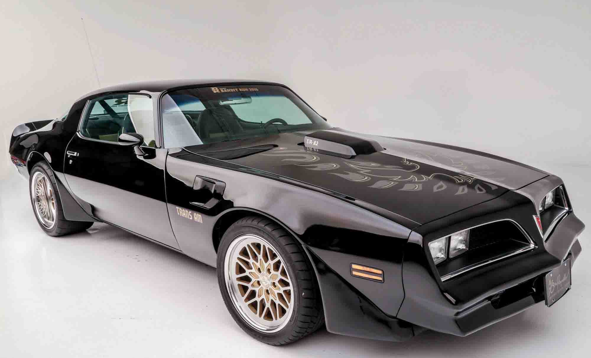 A picture of the "The Bandit" car from Smokey and The Bandit that was restored.