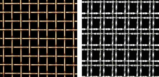 Two different types of Designer Wire Mesh.