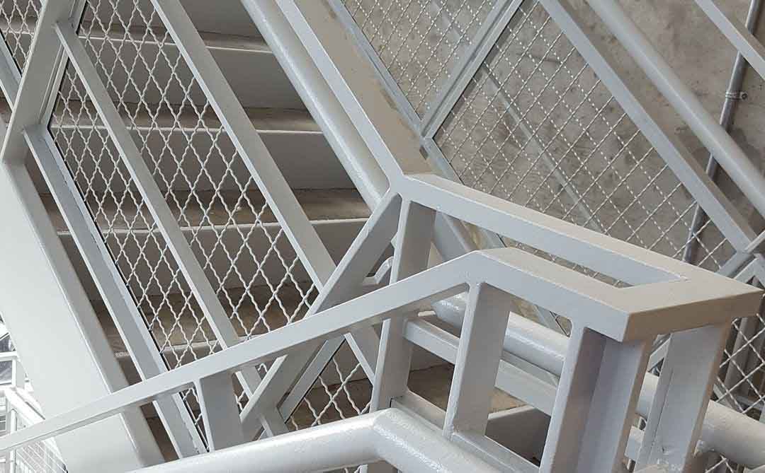 Intercrimp Wire Mesh as seen in stairway railings as Infill Panels.