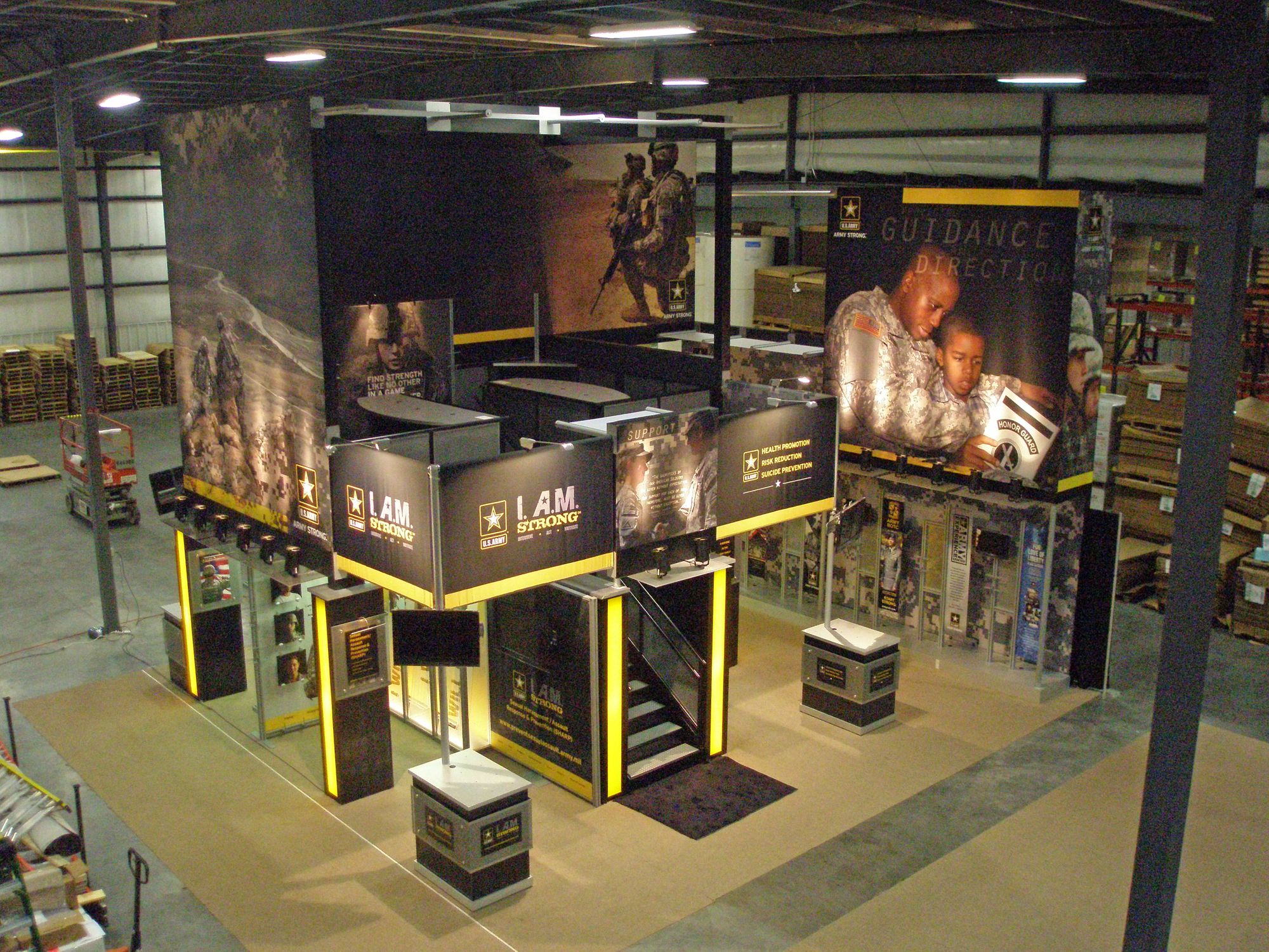 US Army trade show booth using Perforated Metal.