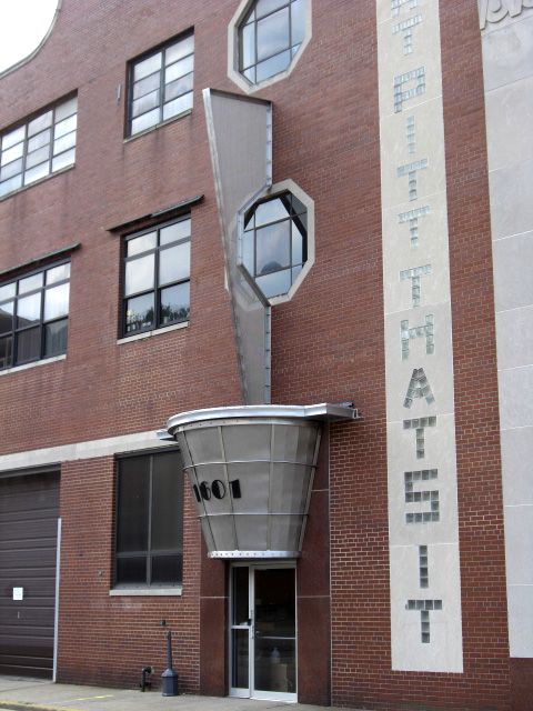 A sign for a brewery that was made out of two different Designer Mesh patterns.