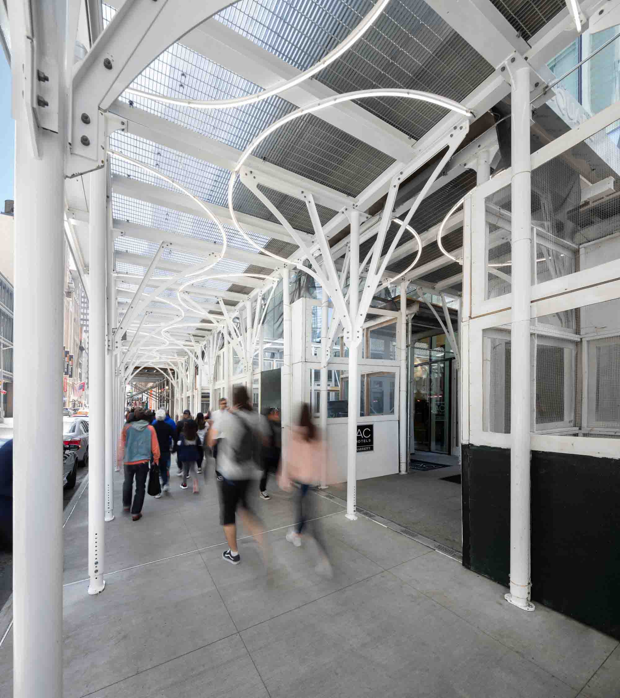 Urban Umbrella's version of scaffolding includes Bar Grating and other features.