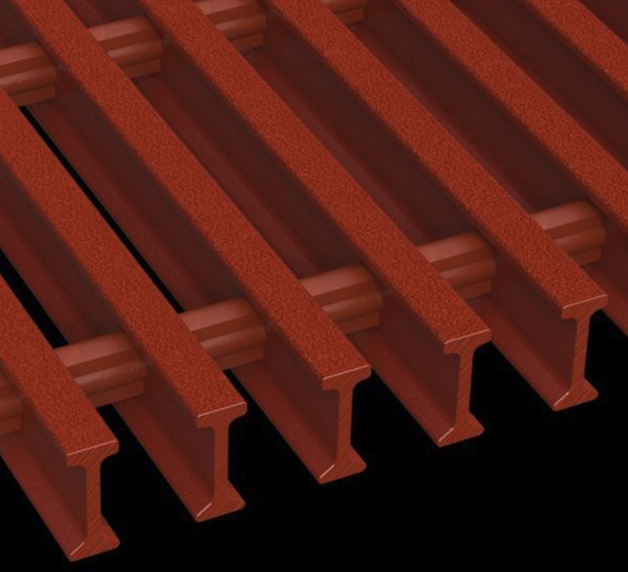 A rendering of Phenolic Grating in a brown/orange color.
