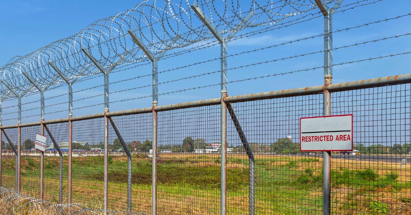 Wire Mesh used for High-Security Fencing to keep some from getting in and others from getting out.