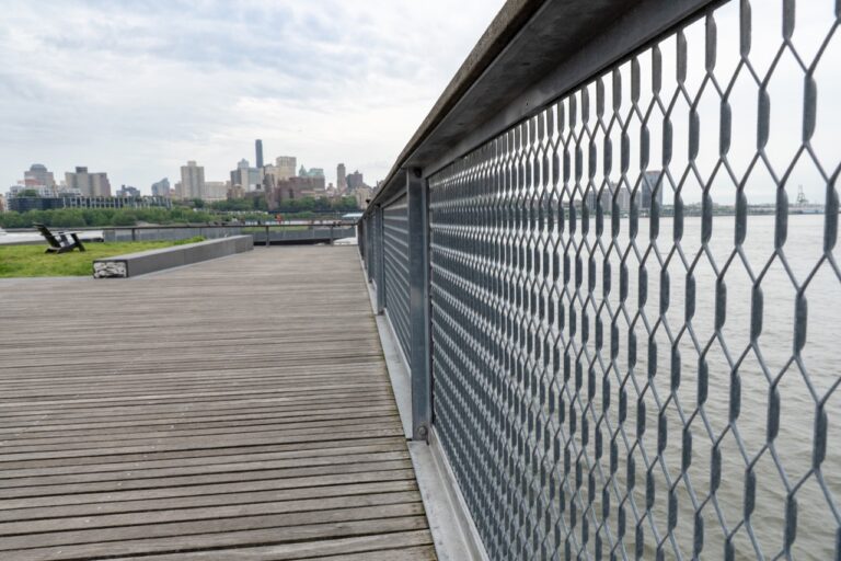 Expanded Metal Railing on Pier 15 in New York City, NY