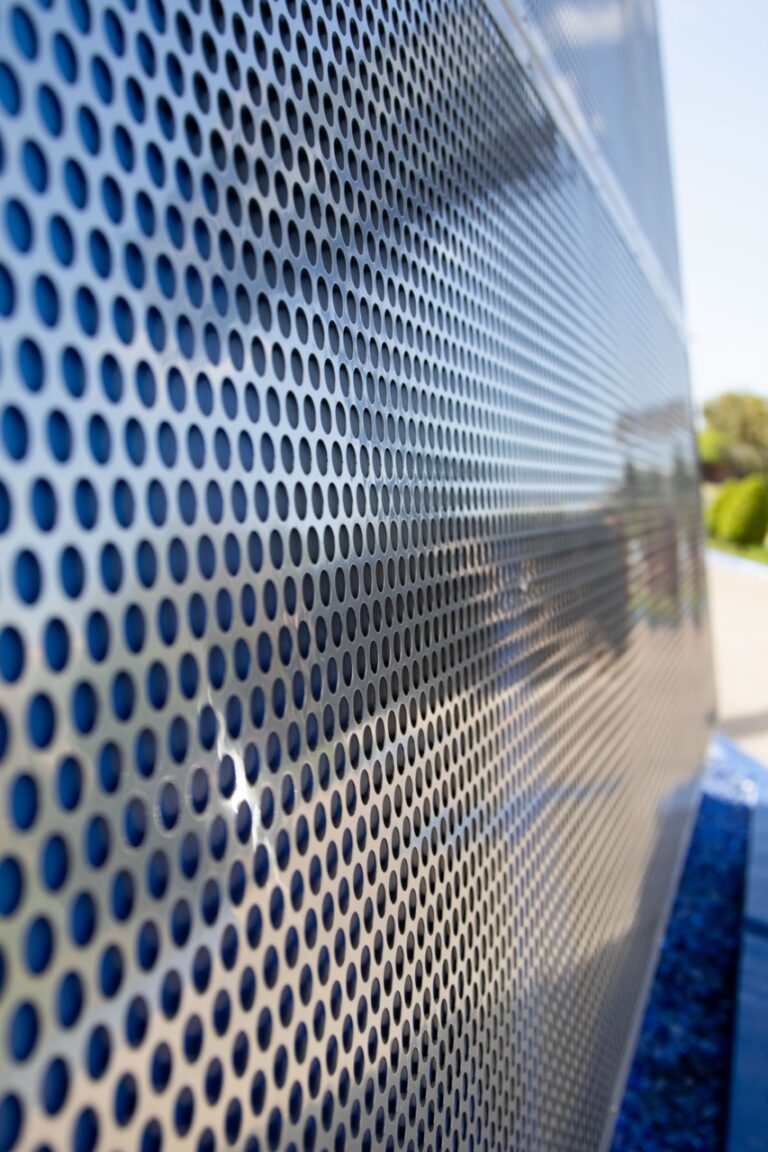 Round Perforated Metal statue at Post Malone's Raising Canes.