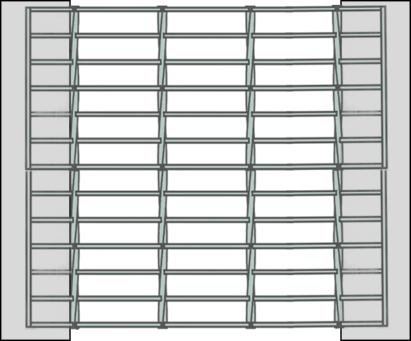 A diagram displaying correct bearing bar orientation.