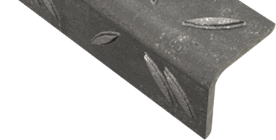 A rendering of Checkered Plate 90º Angle Nosing.