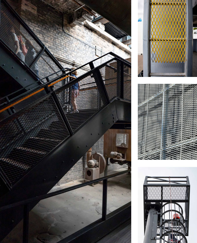 A collage of Expanded Metal applications.