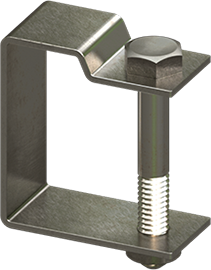 A rendering of a Type F2 Hold-Down Clip.