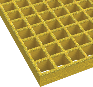 A rendering of Square Molded Fiberglass Grating.