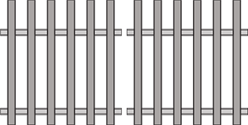 A rendering of Pultruded Fiberglass Grating cut with uniform stubs.