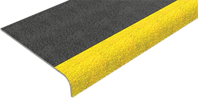 A rendering of Fiberglass Grating Stair Tread Cover Panel.