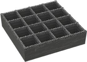 An isometric view of Fiberglass Grating.