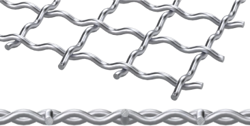 A rendering of a Woven Wire Mesh item that has an Intercrimp Weave type.