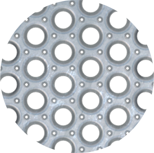 A rendering demonstrating PERF-O GRIP® surface texture.