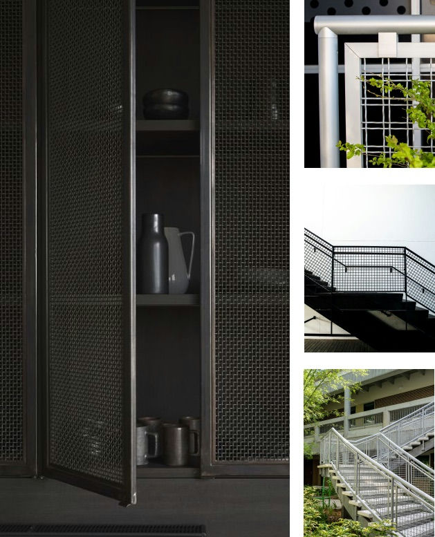 A collage of Wire Mesh applications.