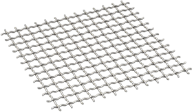 An isometric view of a sheet of Wire Mesh.