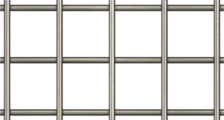 A rendering of a piece of Wire Mesh showing trimmed stubs.