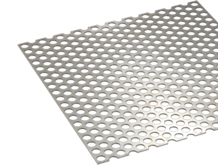 Round Hole Perforated Metal rendering coming out from the right.