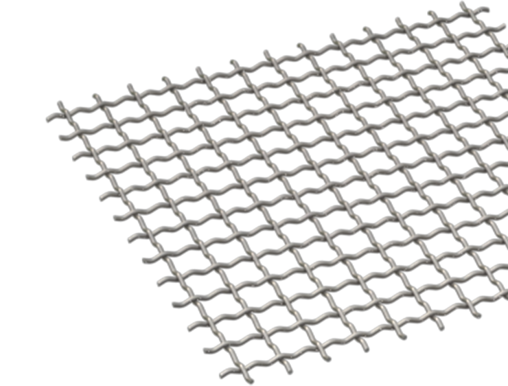 Woven Wire Mesh rendering coming out from the right.