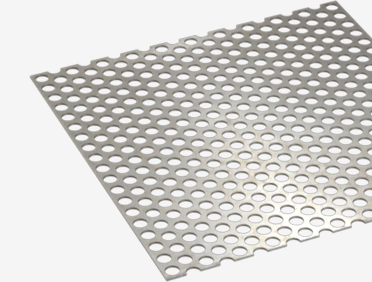 Round Hole Perforated Metal rendering coming out from the right.