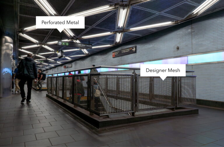 Diagram of Specialty Metal applications in the Fulton Subway in NYC.