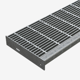 Bar Grating Stair Tread rendering coming out from the right.