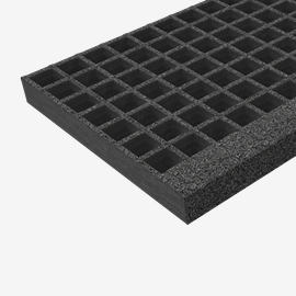 Fiberglass Grating Stair Tread rendering coming out from the right.