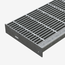 Bar Grating Stair Tread rendering coming out from the right.