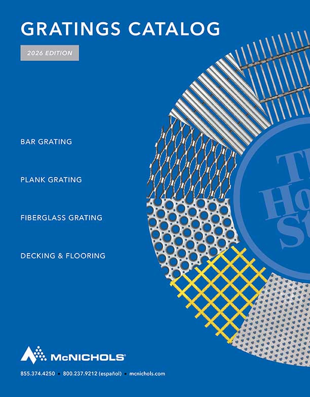 The front cover of the McNICHOLS® Gratings Catalog.