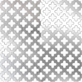 Designer Metal rendering with an electropolished finish on half of the sheet.