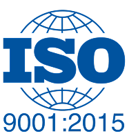 ISO 9001:2015 logo.