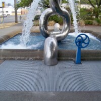 McNICHOLS® Pultruded I-Bar Fiberglass Grating drain.