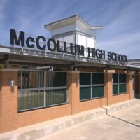 Molded Fiberglass Grating partition at Dillard McCollum High School in San Antonio, Texas.
