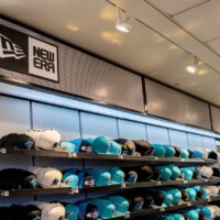 Flattened Expanded Metal Retail Display in the Miami Marlins Team Store