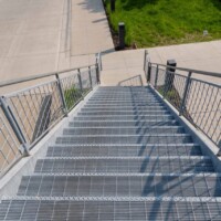 McNICHOLS® Press-Locked Bar Grating Stair Treads.