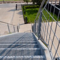McNICHOLS® Press-Locked Bar Grating Stair Treads.