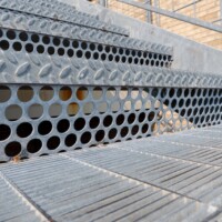 McNICHOLS® Press-Locked Bar Grating Stair Treads.