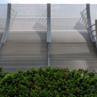 McNICHOLS® Welded Bar Grating siding on a Minneapolis Parking Garage.