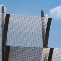 McNICHOLS® Welded Bar Grating siding on a Minneapolis Parking Garage.