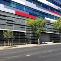 McNICHOLS® Bar Grating siding as seen on a Trader Joes building.