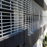 McNICHOLS® Bar Grating siding as seen on a Trader Joes building.