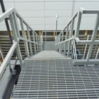 Pultruded Fiberglass Grating staircase.